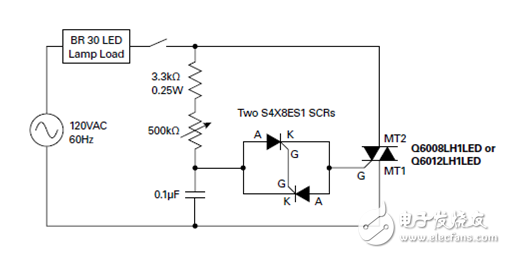 Very simple LED ceiling floodlight TRIAC dimming circuit