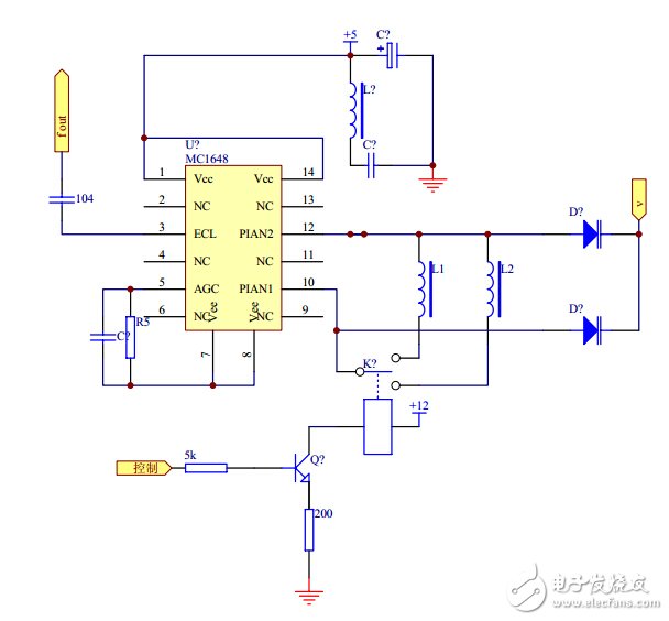 Detailed output waveform of the oscillating circuit (555 multi-resonance, emitter coupling, PLC)