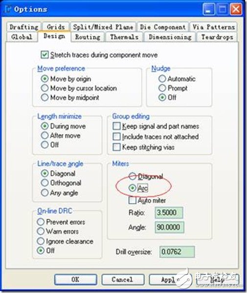 How to set up chamfering in PowerPCB?