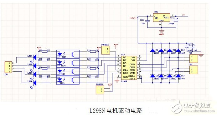 Detailed analysis of the typical design of the motor drive circuit