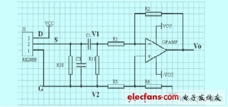 0.16~16Hz bandpass filter and differential amplifier circuit