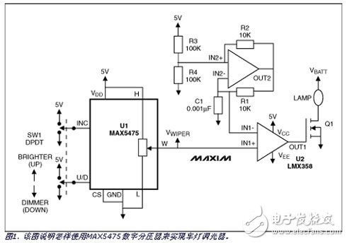 Light-emitting dimming energy-saving design scheme based on digital voltage divider