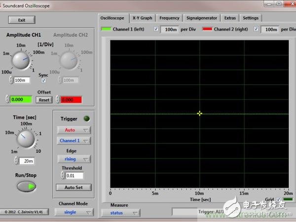Turn computer sound card into oscilloscope with software and simple circuit