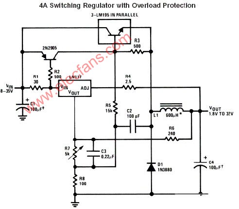 Lm317 current expansion circuit diagram