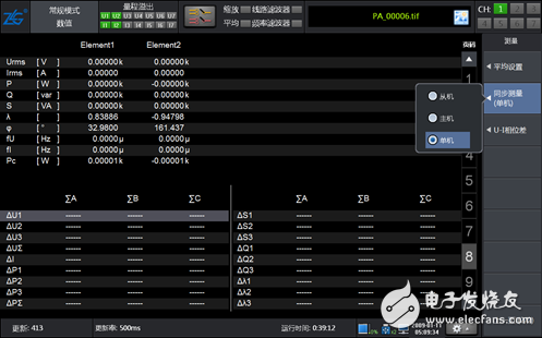 Multi-function multi-machine synchronous power analyzer measurement