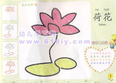 Children draw lotus