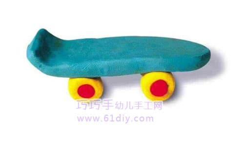 Children's plasticine works appreciation - skateboarding