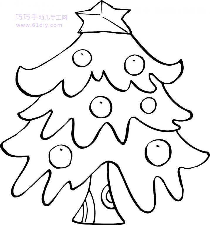 Children's Graffiti - Christmas Tree Stick Figure