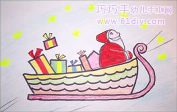 Baby learning to draw: Santa's little sled