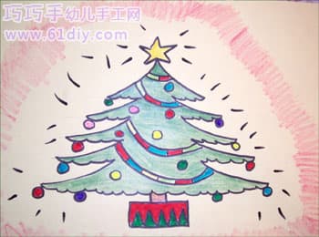 Christmas tree drawing steps