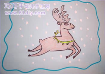 Christmas reindeer painting