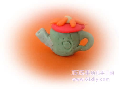 Plasticine teapot