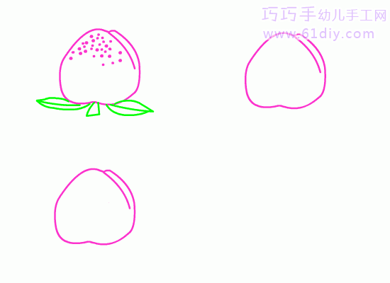 Fruit - peach stick figure