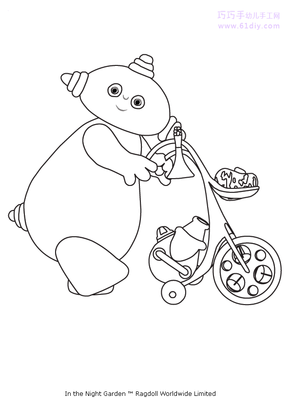 Garden baby coloring card