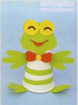 Animal paper cup handmade - frog
