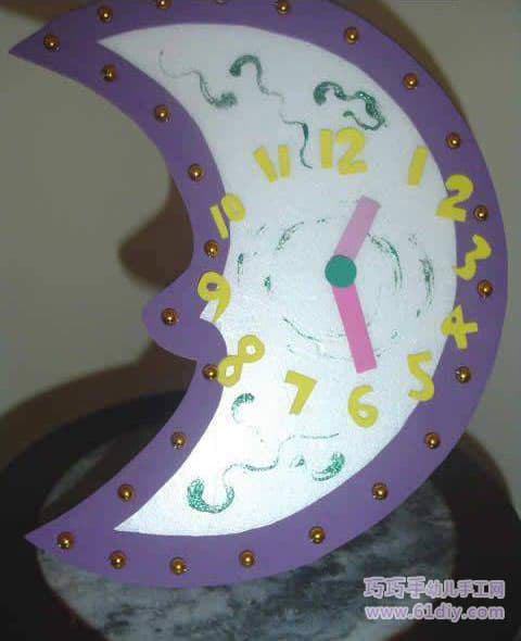 Handmade moon clock
