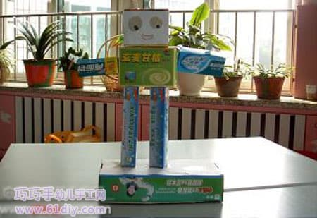 Waste carton made robot