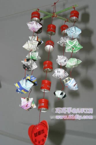 Handmade star wind chimes