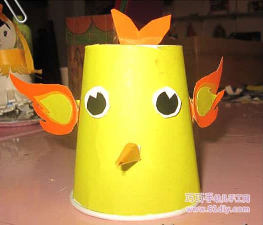 Paper cup handmade works - chick