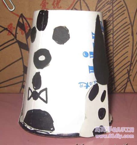 Animal paper cup handmade works - Dalmatian