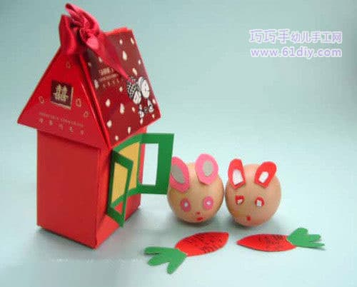 Children's handmade - eggshell bunny