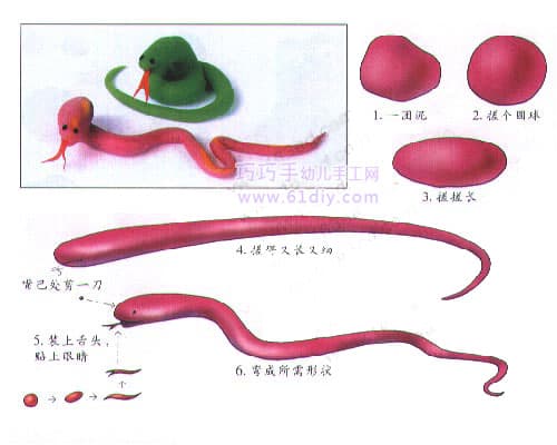 Children's Color Mud (Mason) Tutorial - Snake