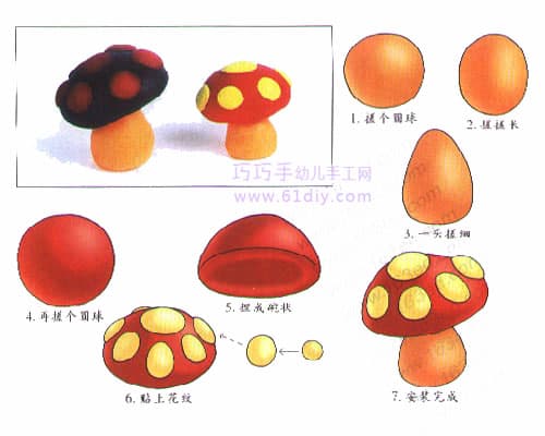 Plasticine Making Tutorial - Mushroom