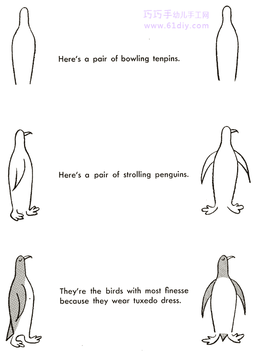 Animal Stick Figure - Penguin