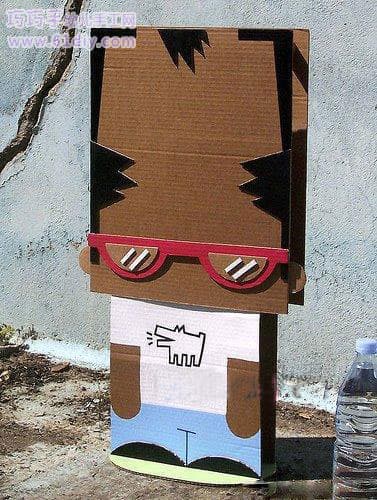 Cute little doll made of waste cardboard 17