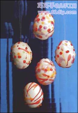 Easter handmade - colored eggs made of colored wax