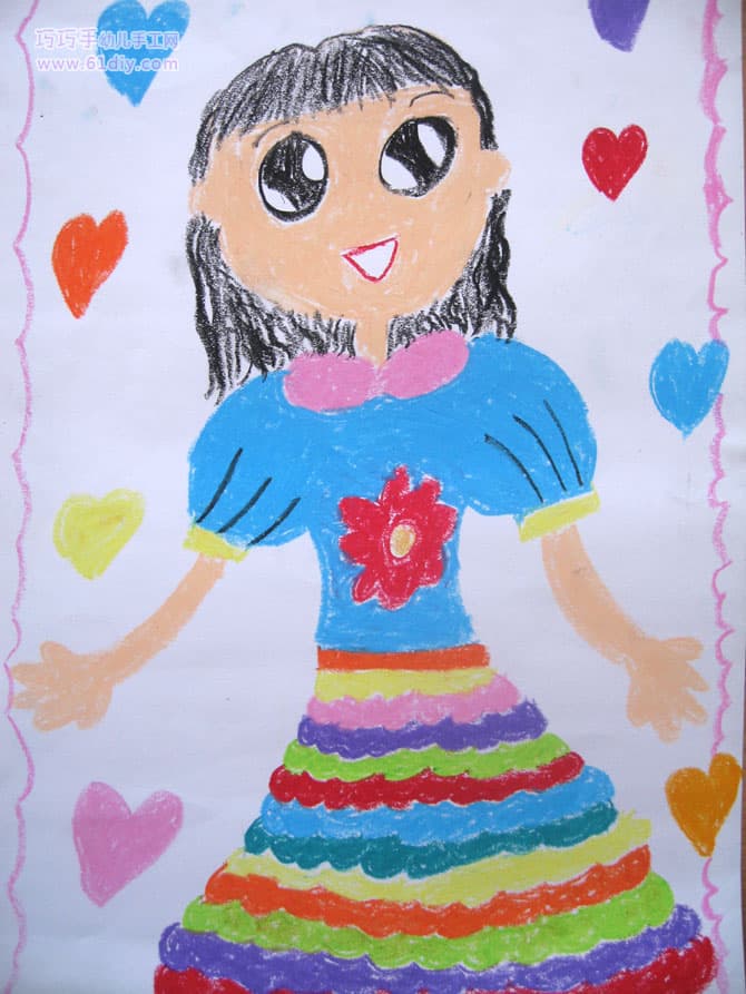 Children's paintings for mothers on Mother's Day