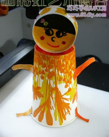 Paper cup doll