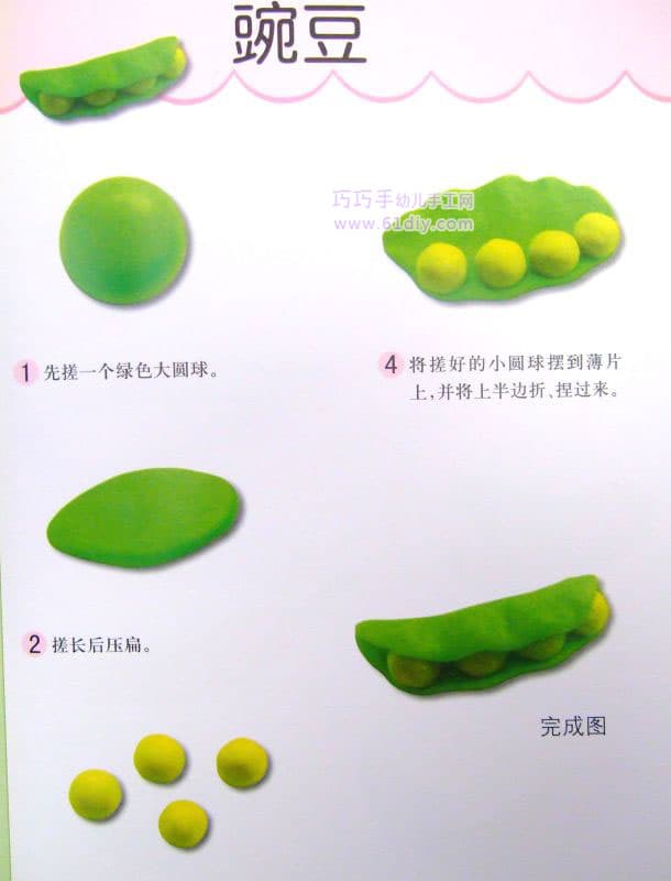 Plasticine pinched peas