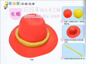 Top hat (color clay handmade)