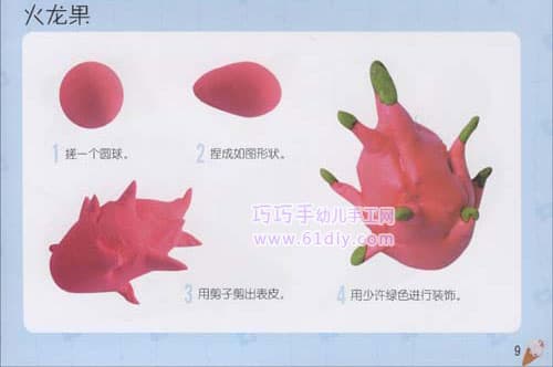 Dragon fruit (fruit color clay production)