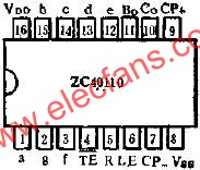 ZC40110 pinout lead arrangement and utility circuit diagram 