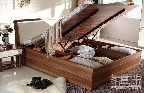 Evaluation: urban couple new favorite A home solid wood pneumatic high box bed