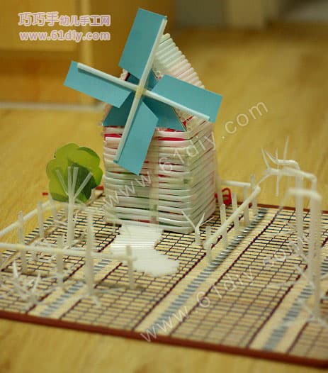 Straw handmade - windmill