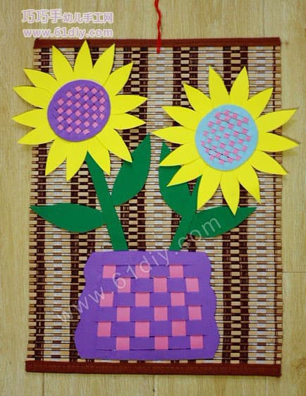 Handmade flower stickers - sunflower