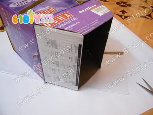 Waste carton lantern making