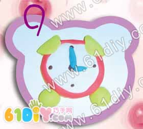 Children's color clay tutorial - alarm clock