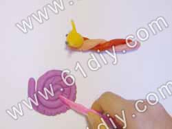 Children's color mud - snail