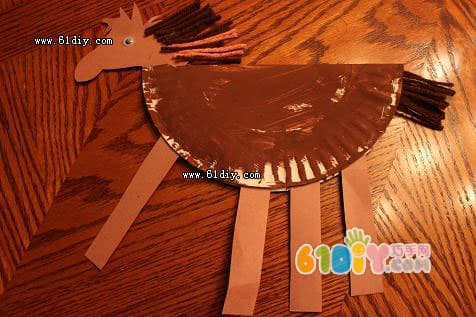 Kindergarten paper tray handmade - horse