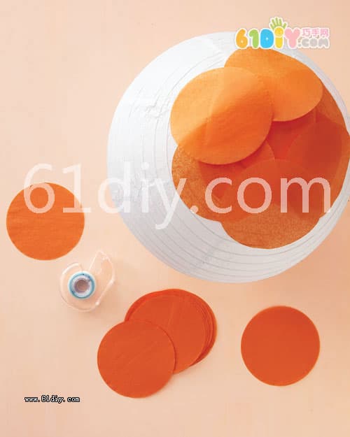 Round paper lantern handmade