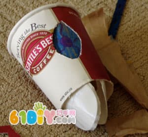 Homemade paper cup lantern