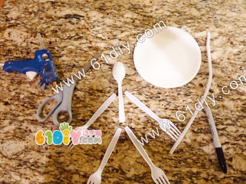Disposable spoon fork handmade - éª·é«…