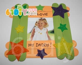 Thanksgiving Day DIY Dad's Gift: Ice Cream Bar Photo Frame