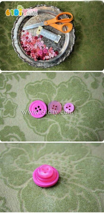 Button flower making