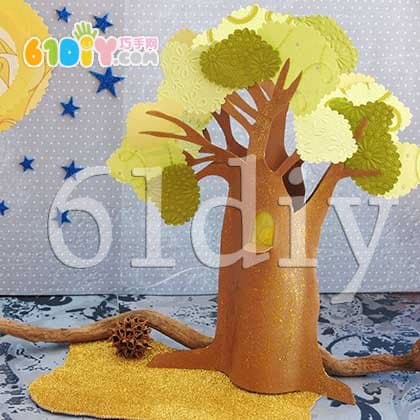 Three-dimensional tree handmade