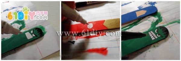 Ice cream bar cartoon fun bookmark making
